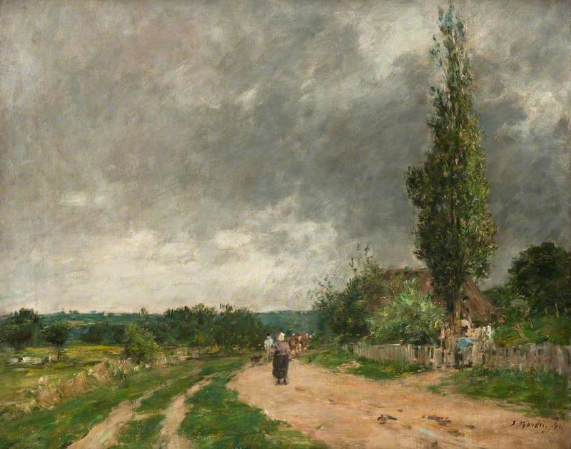 Reproduction du tableau « Route de Deauville - Eugène Boudin » par Alpha Reproduction en peinture à l’huile