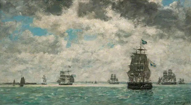 Anvers Önünde Üç Direkli Gemi - Eugène Boudin