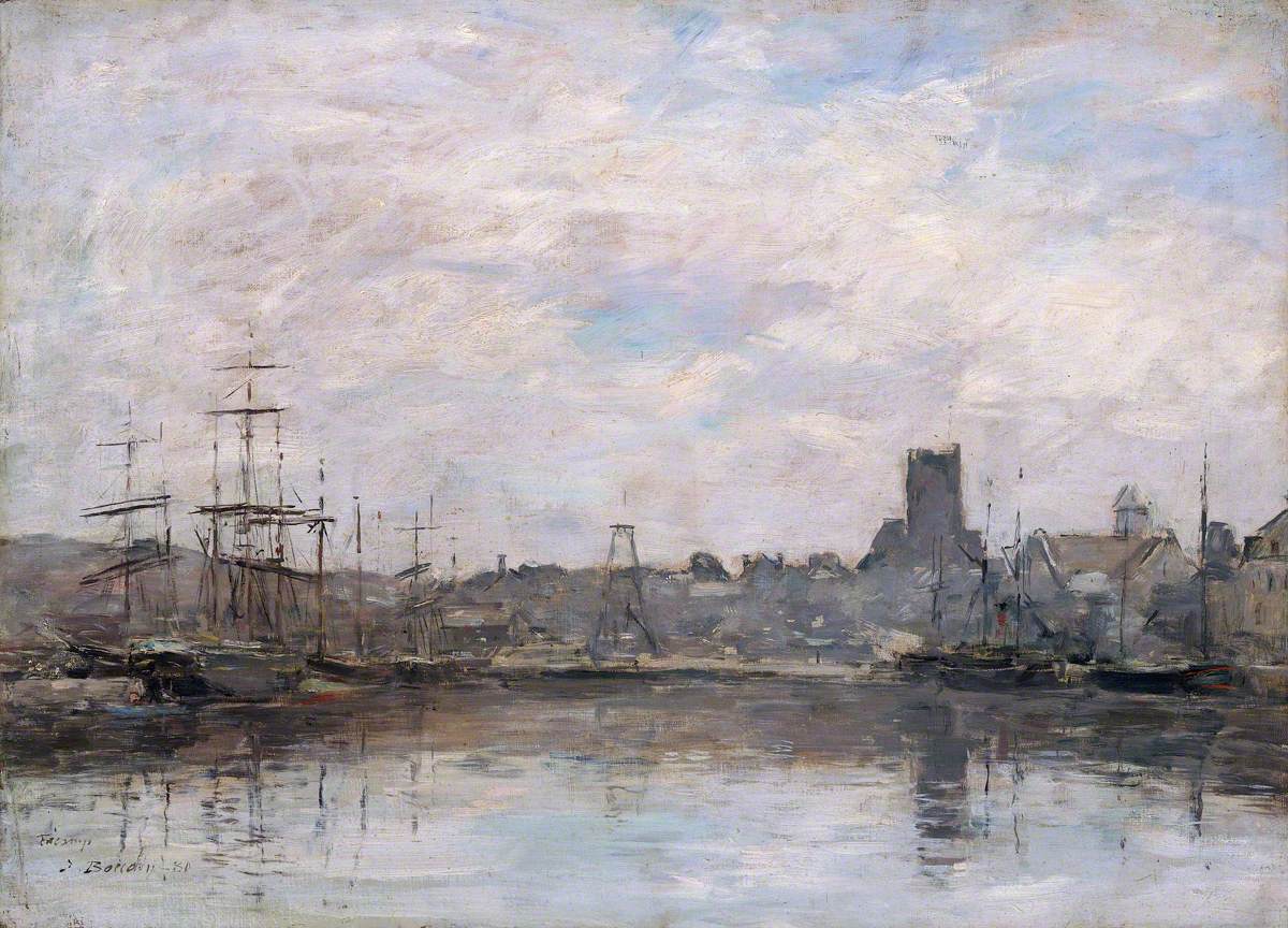 Reproduction du tableau « Matinée de septembre : Port de Fécamp - Eugène Boudin » par Alpha Reproduction en peinture à l’huile