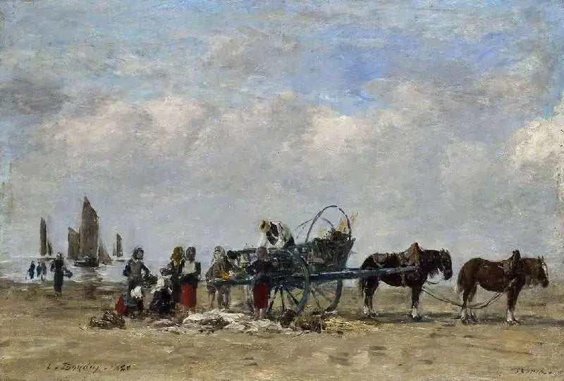 Balık Arabası, Berck - Eugène Boudin