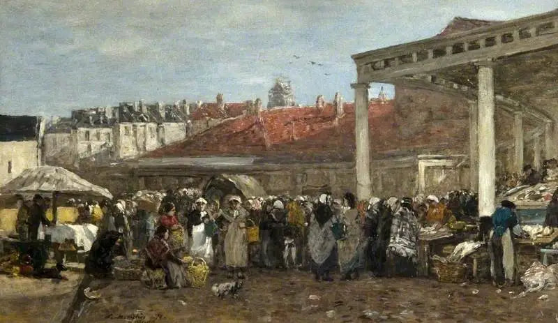 Brüksel, Eski Balık Pazarı - Eugène Boudin