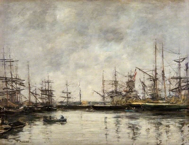 Reproduction du tableau « Le port de Deauville - Eugène Boudin » par Alpha Reproduction en peinture à l’huile