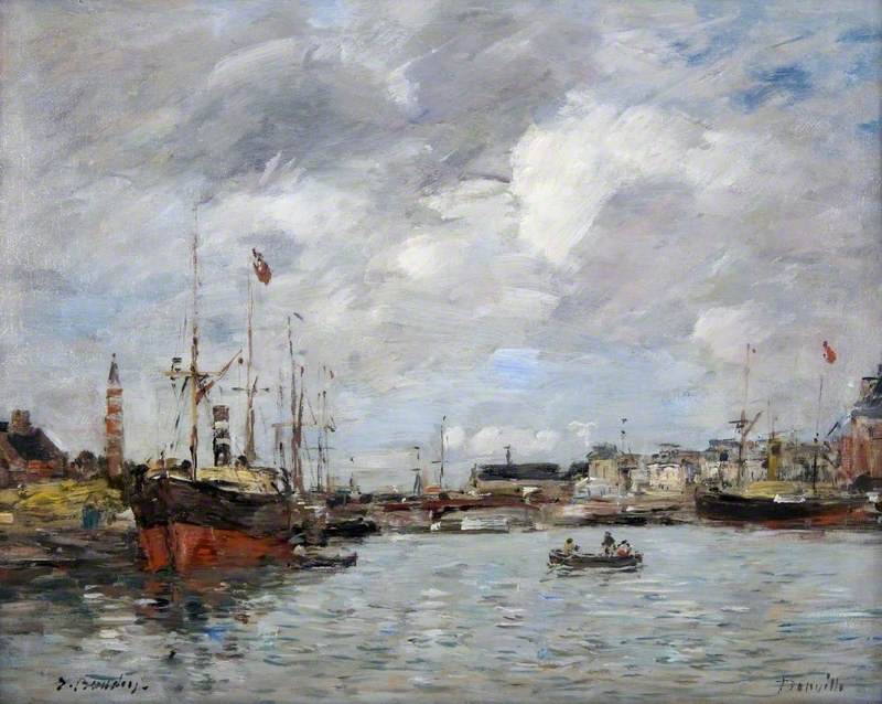 Reproduction du tableau « Le port de Trouville - Eugène Boudin » par Alpha Reproduction en peinture à l’huile