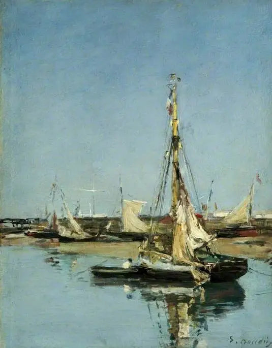 Trouville, alçak gelgitte iskeleler - Eugène Boudin