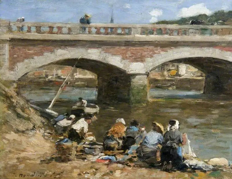 Touques Kenarındaki Çamaşırcılar - Eugène Boudin