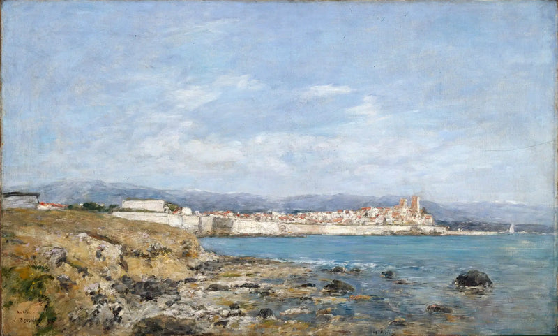 Antibes Manzarası Gün Batımında - Eugène Boudin
