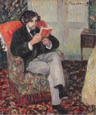 Reproduction du tableau « Félix Pissarro lisant - Camille Pissarro » par Alpha Reproduction en peinture à l’huile