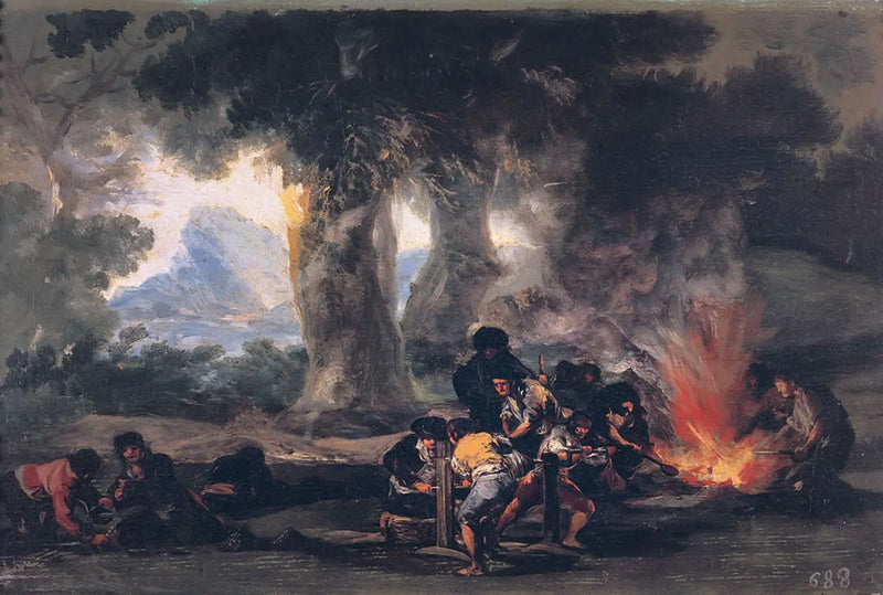 Tardienta Dağları'nda Topların Üretimi - Francisco de Goya