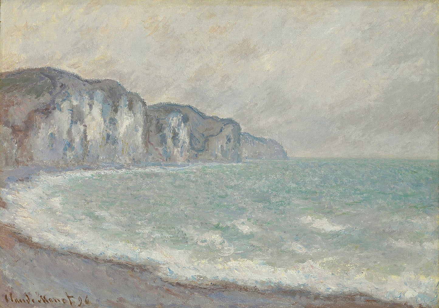Pourville Kayalıkları, gri hava (1896)