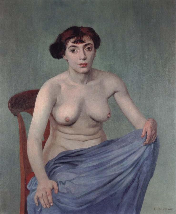 Torse à l'étoffe bleue - Félix Vallotton