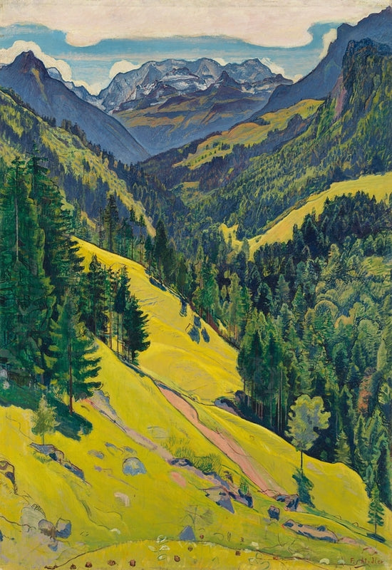 La vallée de Kien avec le massif de Blüemlisalp - Ferdinand Hodler