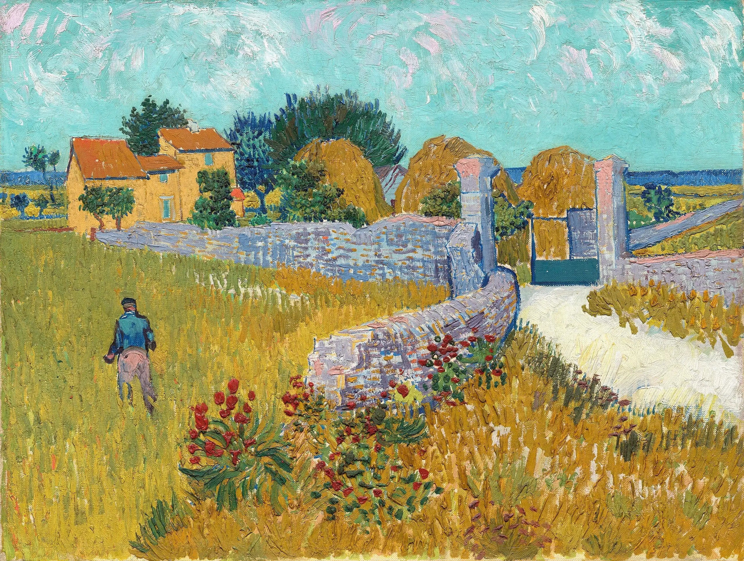Reproduction du tableau « Ferme en Provence - Vincent van Gogh » par Alpha Reproduction en peinture à l’huile