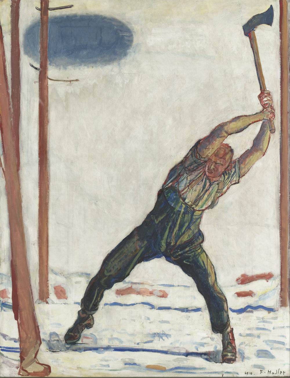 Le bûcheron - Ferdinand Hodler - Alpha Reproduction