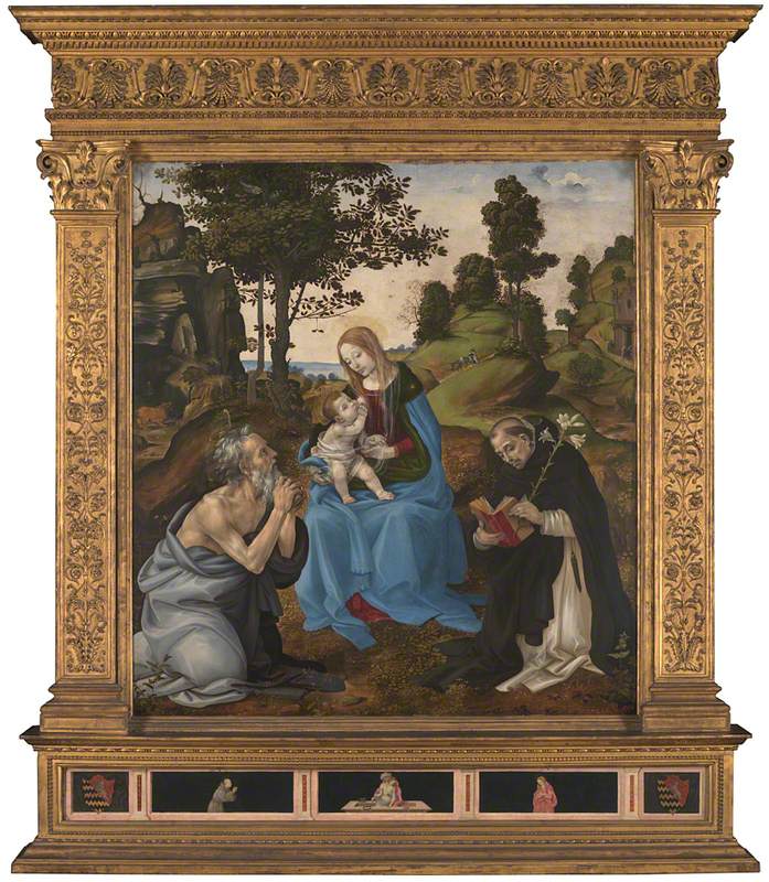 La Vierge à l'Enfant avec les saints Jérôme et Dominique - Filippino Lippi
