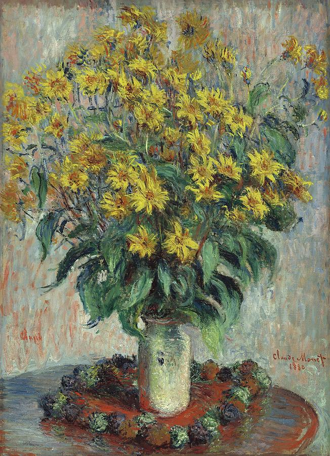 Yer elması çiçekleri - Claude Monet