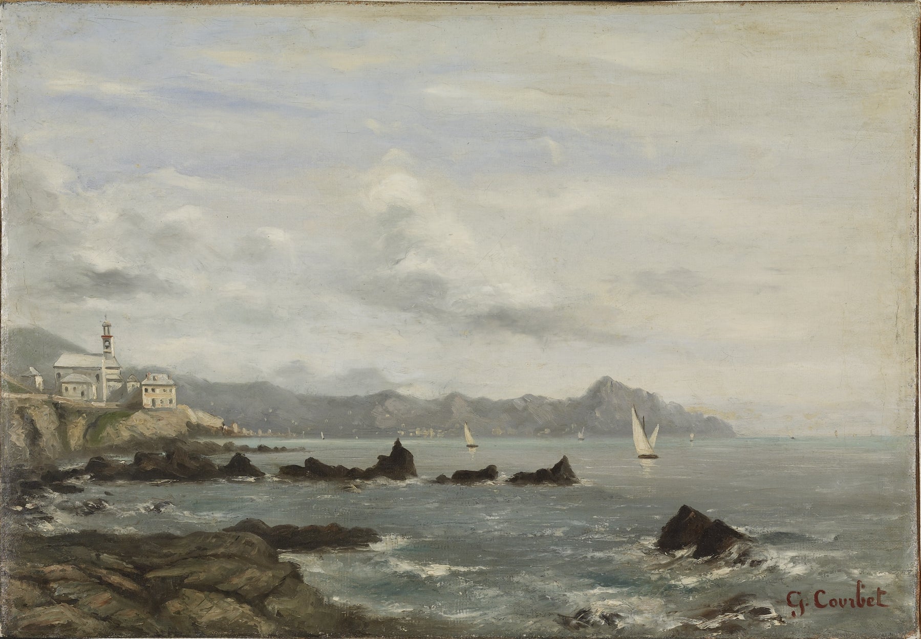 Vue sur le lac Léman - Gustave Courbet