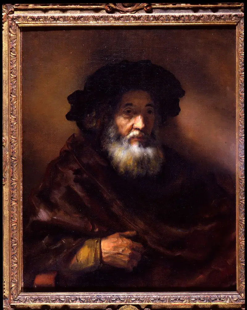Pelerinli Yaşlı Adam Portresi - Rembrandt