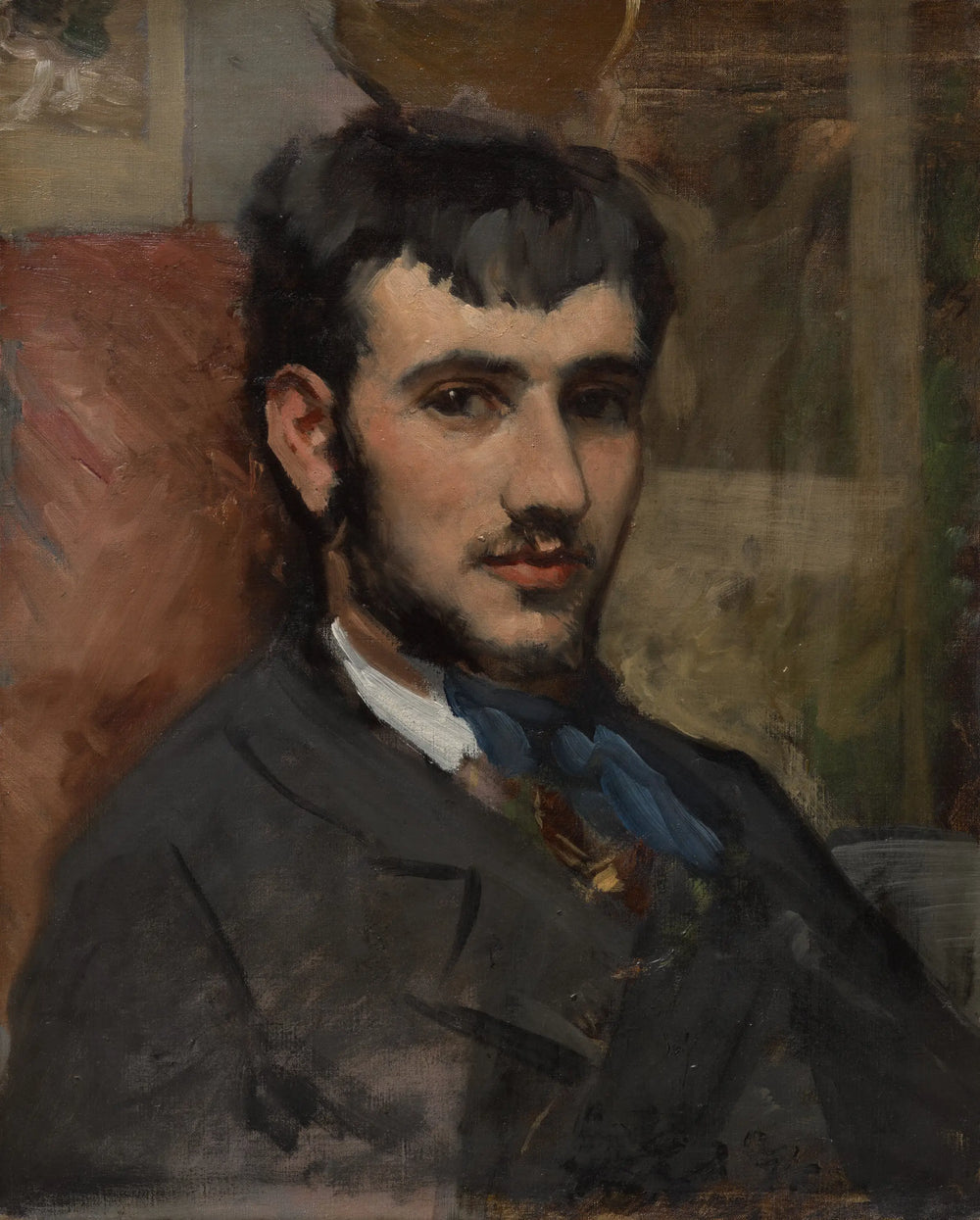 Reproduction du tableau « Portrait de Renoir - Frédéric Bazille » par Alpha Reproduction en peinture à l’huile