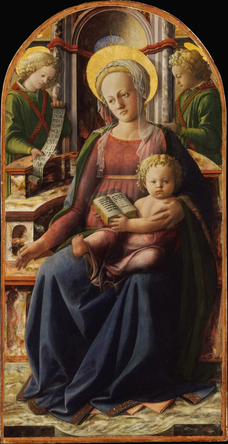Madonna ve Çocuk İkoni, İki Meleğin Eşliğinde - Fra Filippo Lippi