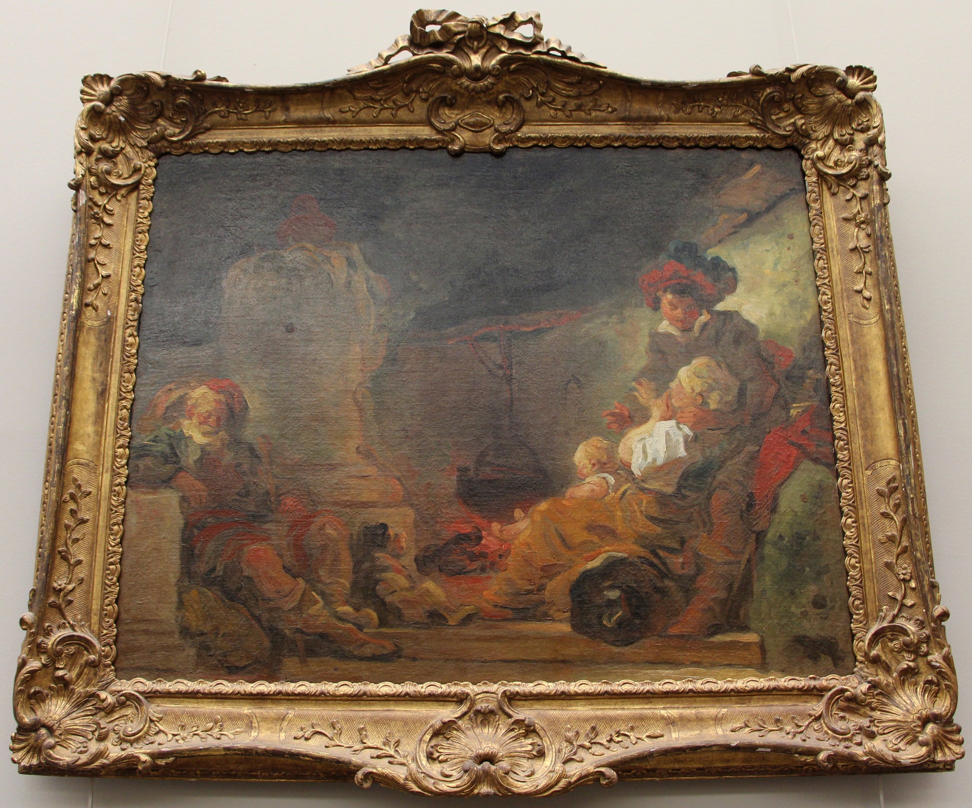 Scène nocturne, dite Le songe du mendiant - Jean-Honoré Fragonard