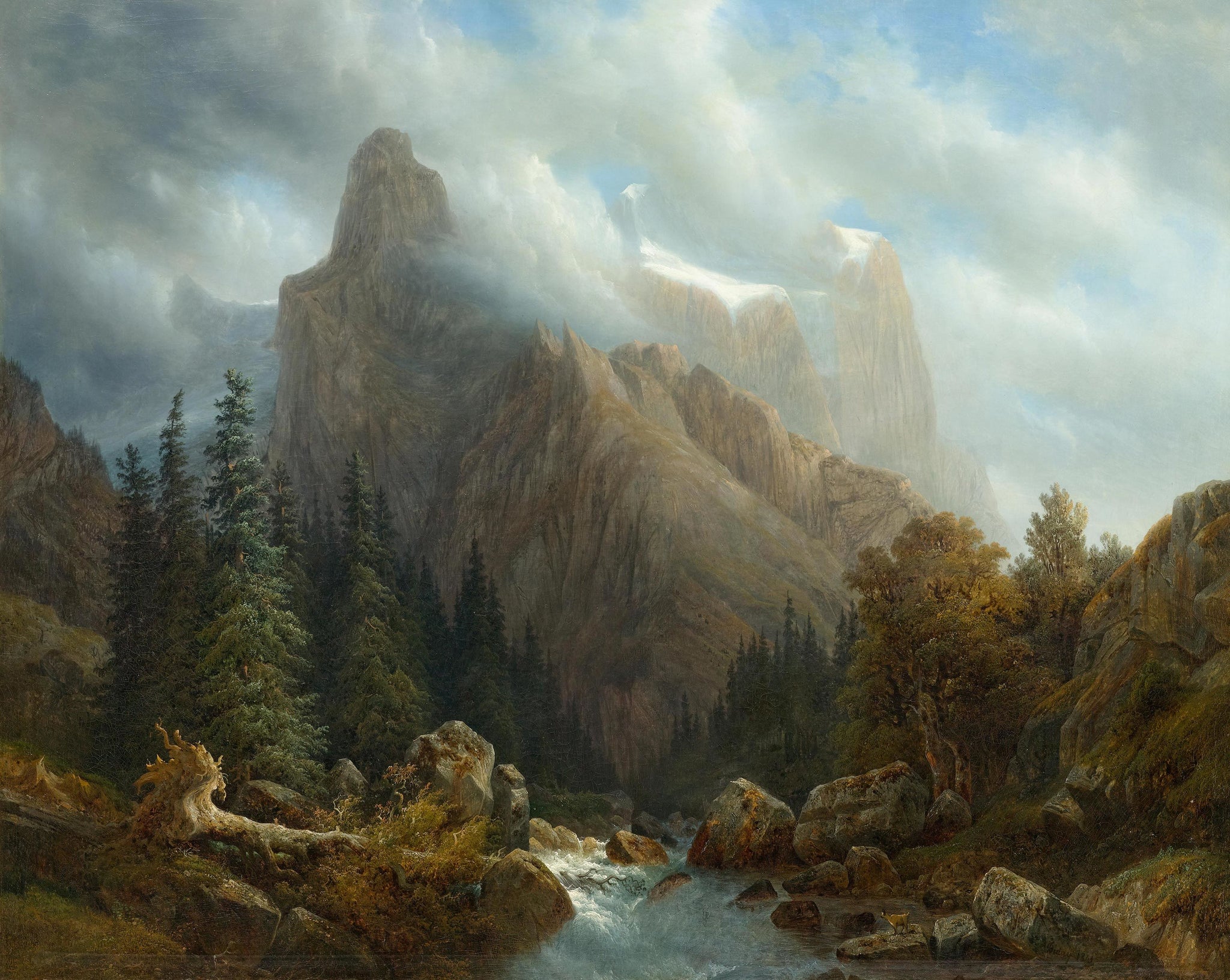 Rosenlaui, François Diday, 1841, Huile sur toile
