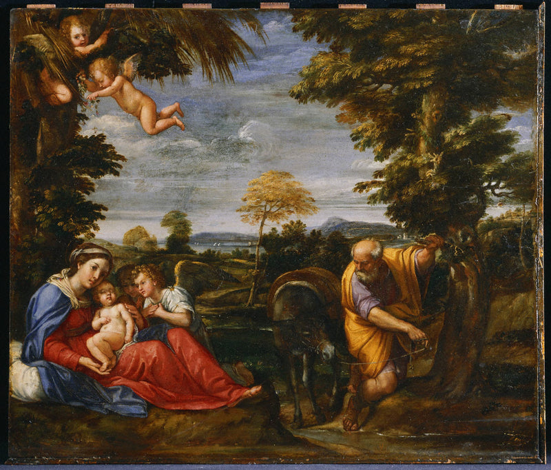 Le Repos pendant la fuite en Égypte - Francesco Albani