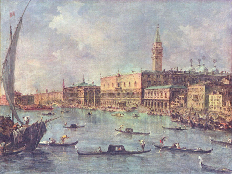 Venice: Dükler Sarayı ve Molo - Francesco Guardi