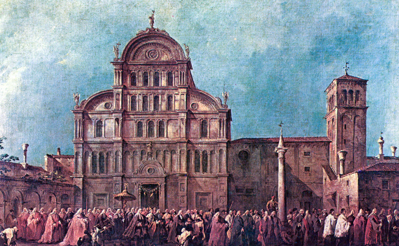 Venedik Dükü'nün San Zaccaria'daki Alayı - Francesco Guardi