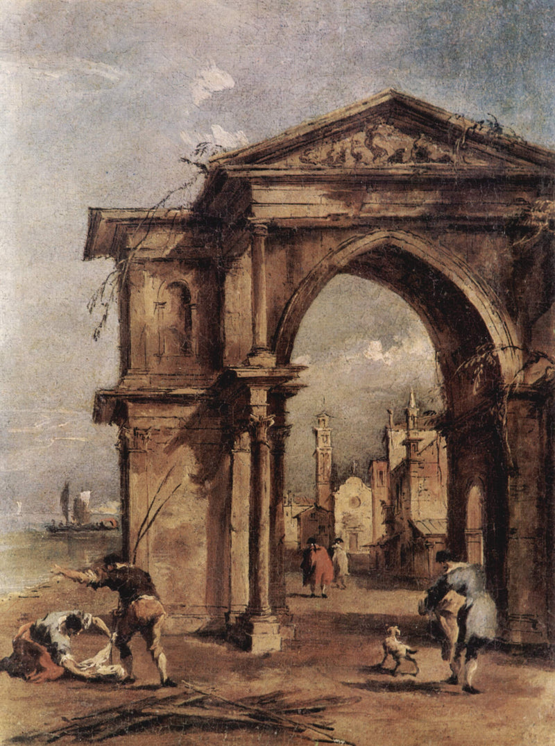 Fantastik Arke İnsan Figürleriyle - Francesco Guardi