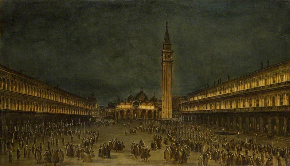 Une procession nocturne sur la place Saint-Marc - Francesco Guardi - Alpha Reproduction