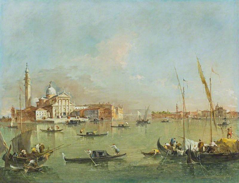 Venice: San Giorgio Maggiore, Giudecca ve Zitelle ile - Francesco Guardi