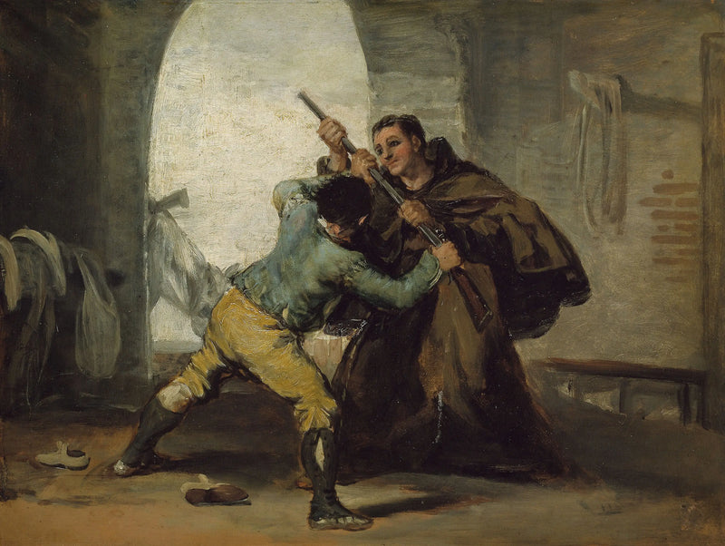 Kardeş Pedro, El Maragato'dan tabancayı alıyor - Francisco de Goya