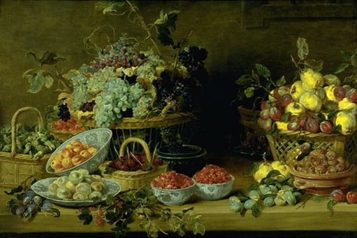 Nature morte avec des fruits sur une table - Frans Snyders