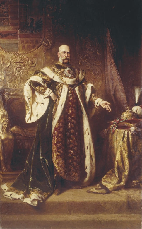 L'empereur François-Joseph Ier d'Autriche-Hongrie, vêtu des habits d'un chevalier grand-croix de l'ordre royal hongrois de Saint-Étienne - Gyula Benczúr