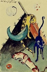 Reproduction du tableau « Q30074059 - Franz Marc » par Alpha Reproduction en peinture à l’huile