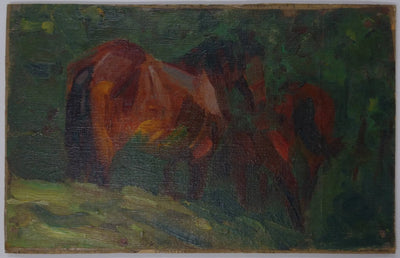 Reproduction du tableau « Croquis de cheval II - Franz Marc » par Alpha Reproduction en peinture à l’huile