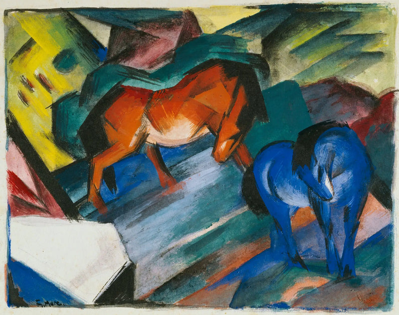 Kırmızı ve Mavi Atlar - Franz Marc