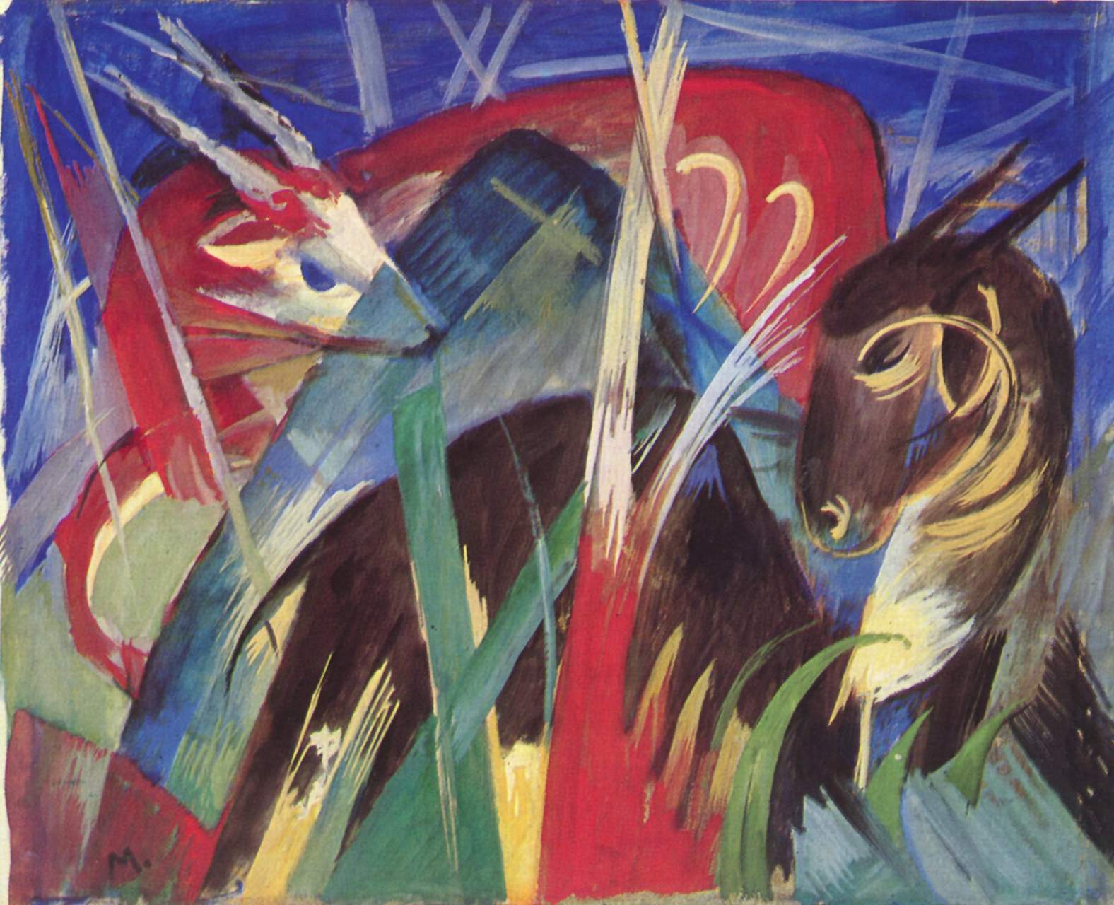 Reproduction du tableau « Q52087005 - Franz Marc » par Alpha Reproduction en peinture à l’huile