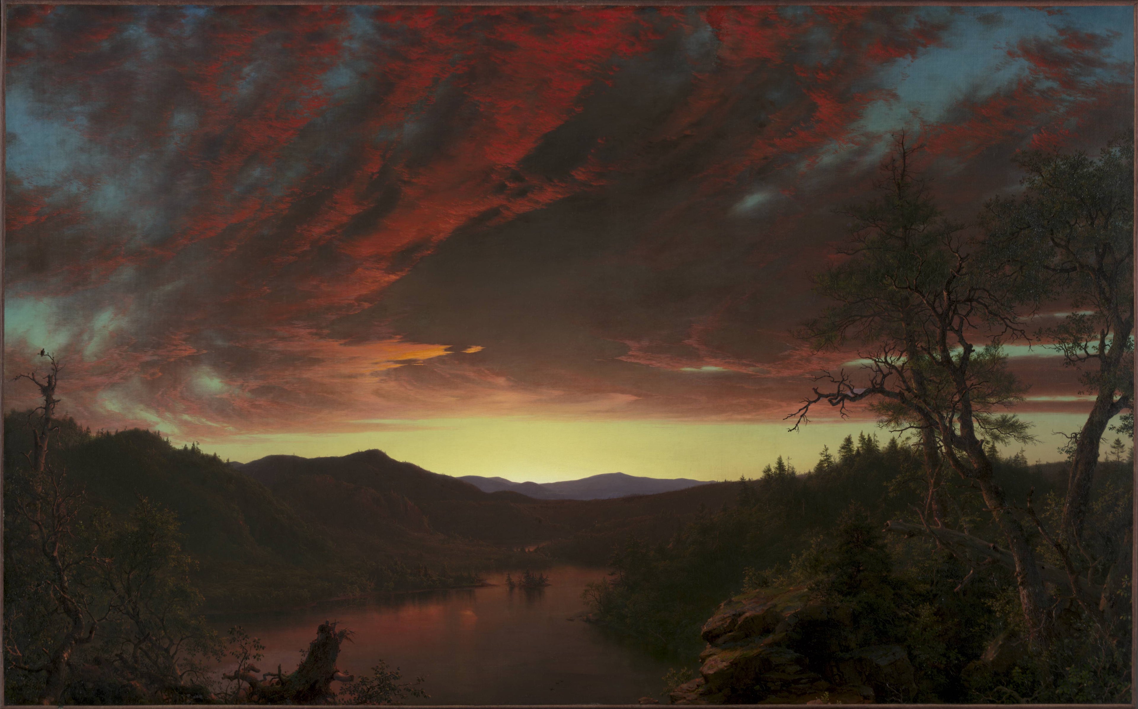 Crépuscule dans la nature sauvage - Frederic Edwin Church