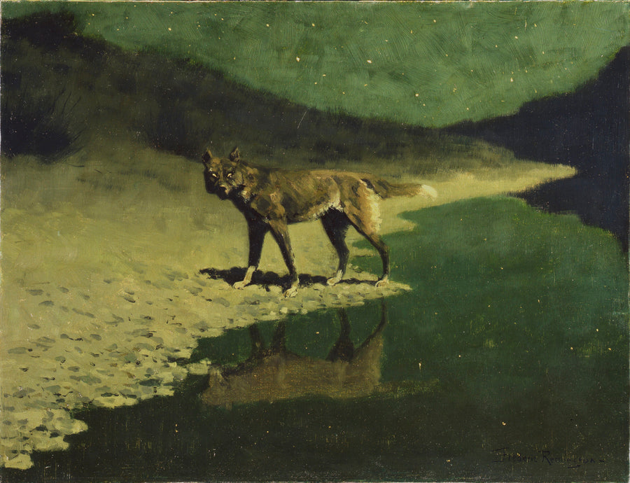 Loup au clair de lune – Frederic Remington