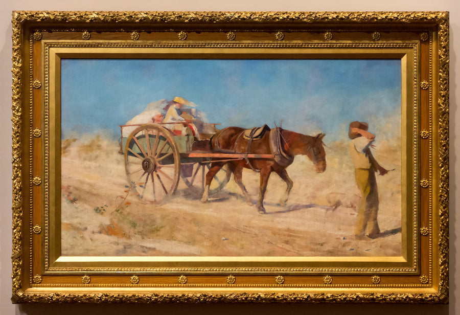 Frederick McCubbin, The North wind, c. 1888, huile sur toile sur contreplaqué, National Gallery of Victoria