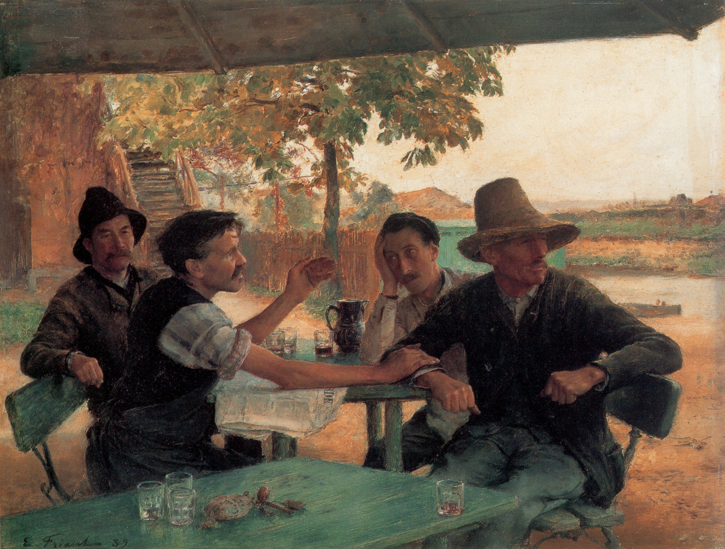 La Discussion politique - Émile Friant