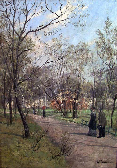 Le parc du Palais royal, Oslo - Frits Thaulow