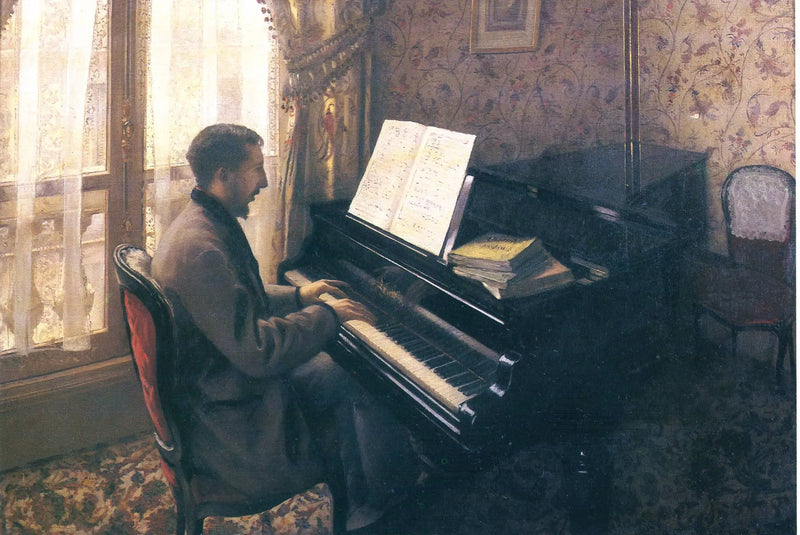 Piyanoda Genç Adam (Martial Caillebotte) - Gustave Caillebotte