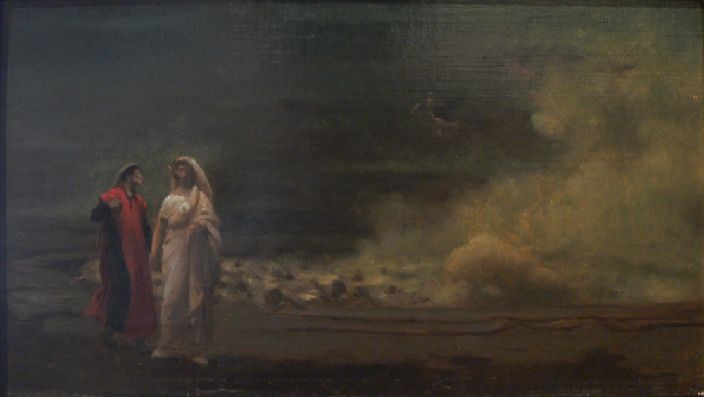 Reproduction du tableau « Dante et Virgile aux Enfers - Jean-Léon Gérôme » par Alpha Reproduction en peinture à l’huile