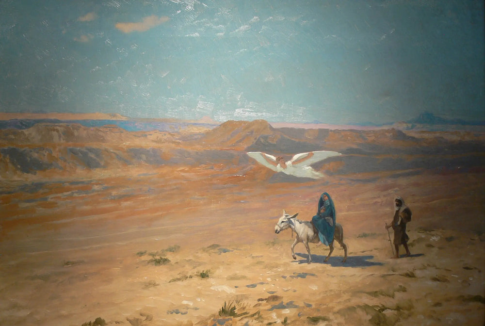 Reproduction du tableau « La Fuite en Égypte - Jean-Léon Gérôme » par Alpha Reproduction en peinture à l’huile