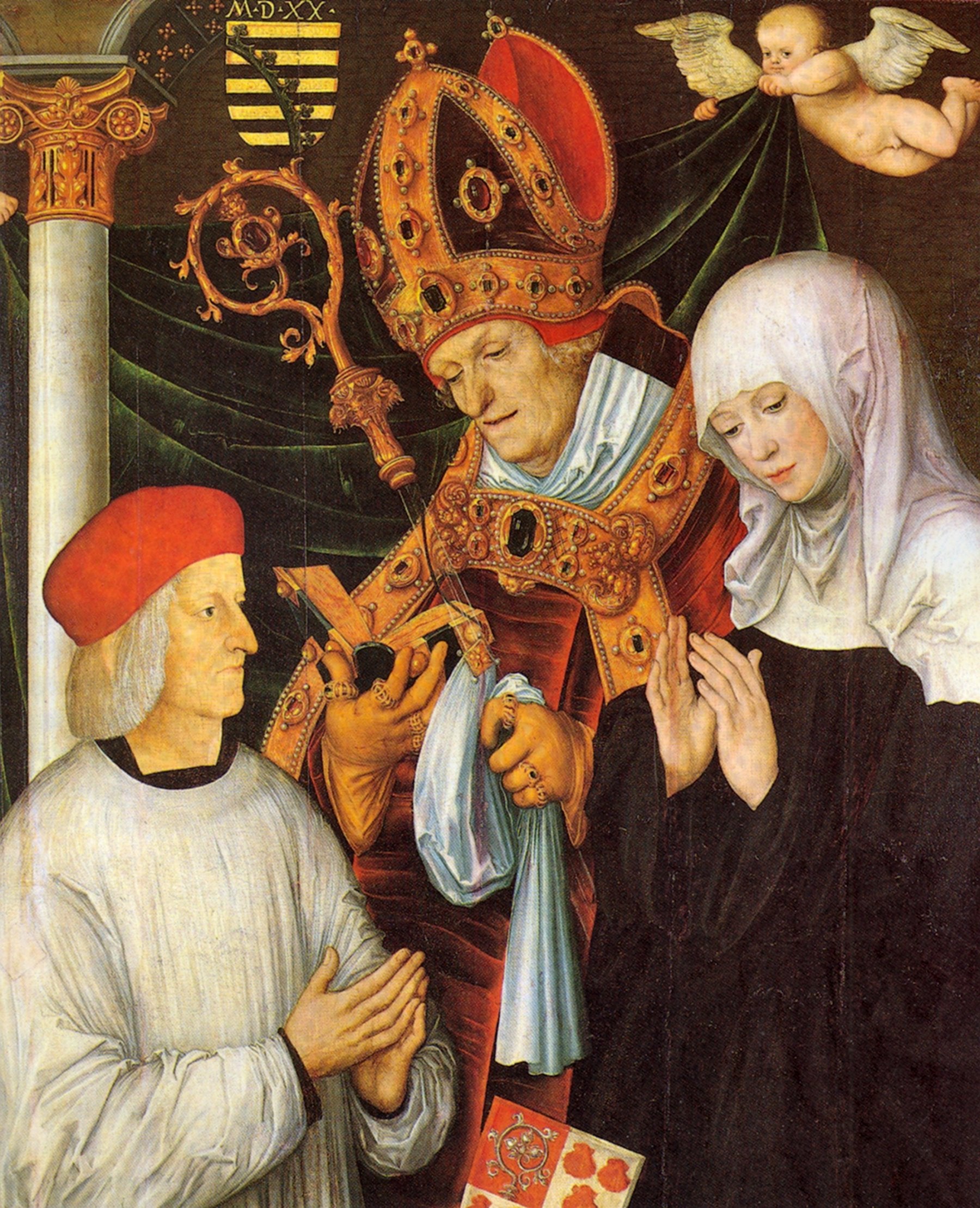 Gabriel d'Eyb, évêque d'Eichstätt, avec les saints Wilibald et Walburga - Lucas Cranach the Elder
