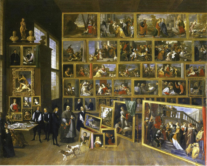 Brüksel'deki galerisinde Arşidük Léopold-Guillaume - David Teniers genç
