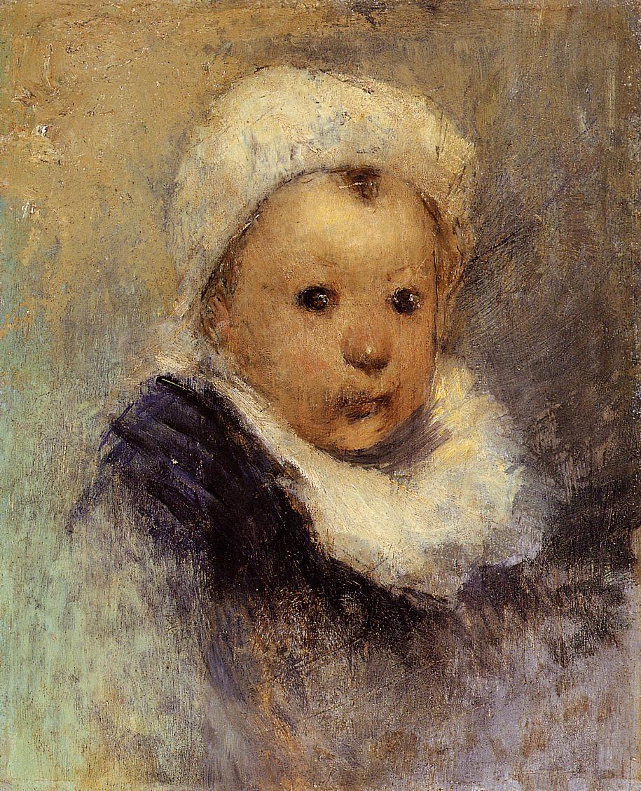 Reproduction du tableau « Portrait d'enfant, peut-être Aline Gauguin - Paul Gauguin » par Alpha Reproduction en peinture à l’huile