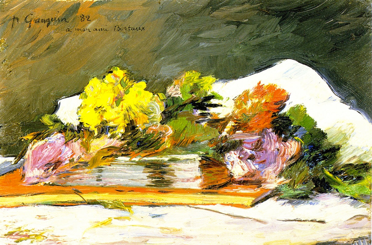 Çiçekler ve kitaplar - Paul Gauguin